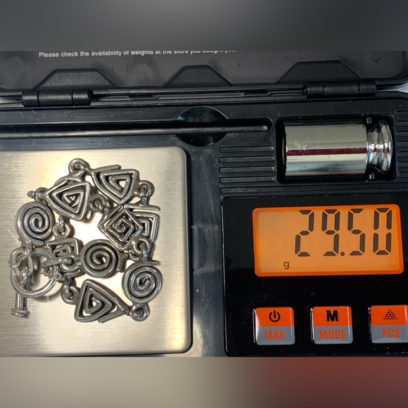 Silpada Vintage Very Rare Sterling Silver Geometric Shapes Toggle Clasp Bracelet - Picture 13 of 14